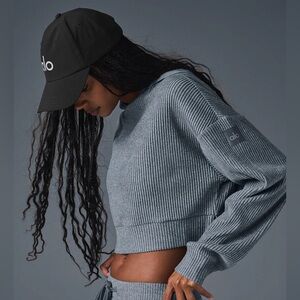 SOLD - Alo Yoga Muse Hoodie in Steel Grey Heather